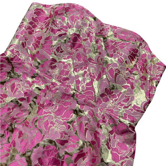 Lilly Pulitzer Raya Dress Metallic Jacquard - Picture 7 of 8